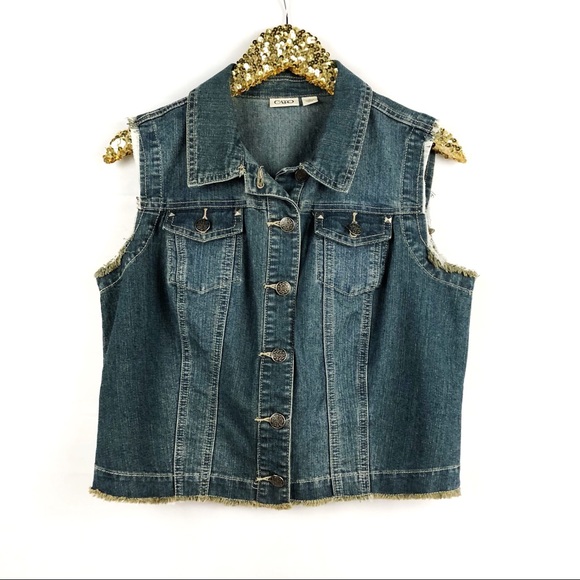 CATO Denim Fashion Vest - Picture 2 of 8